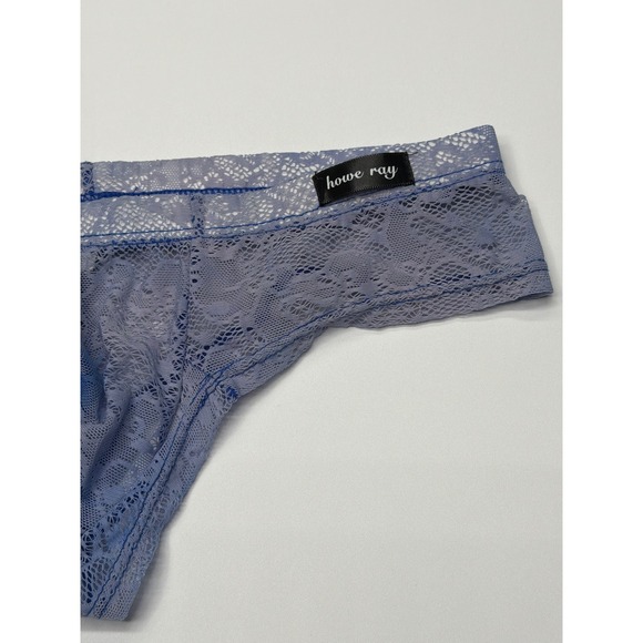 Howe Ray Mens Lace Thong Underwear Blue Sheer Bikini Style Large - Picture 3 of 7